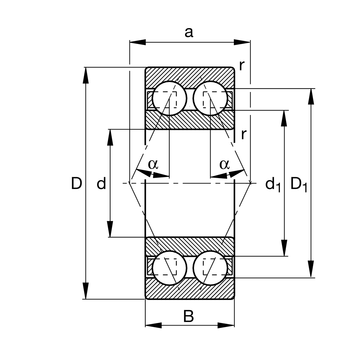 FAG FAG 30/8-B-TVH Angular contact ball bearing