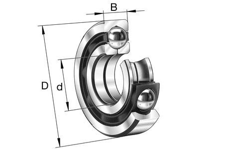 FAG FAG QJ209-XL-TVP-C3 Four point contact bearing