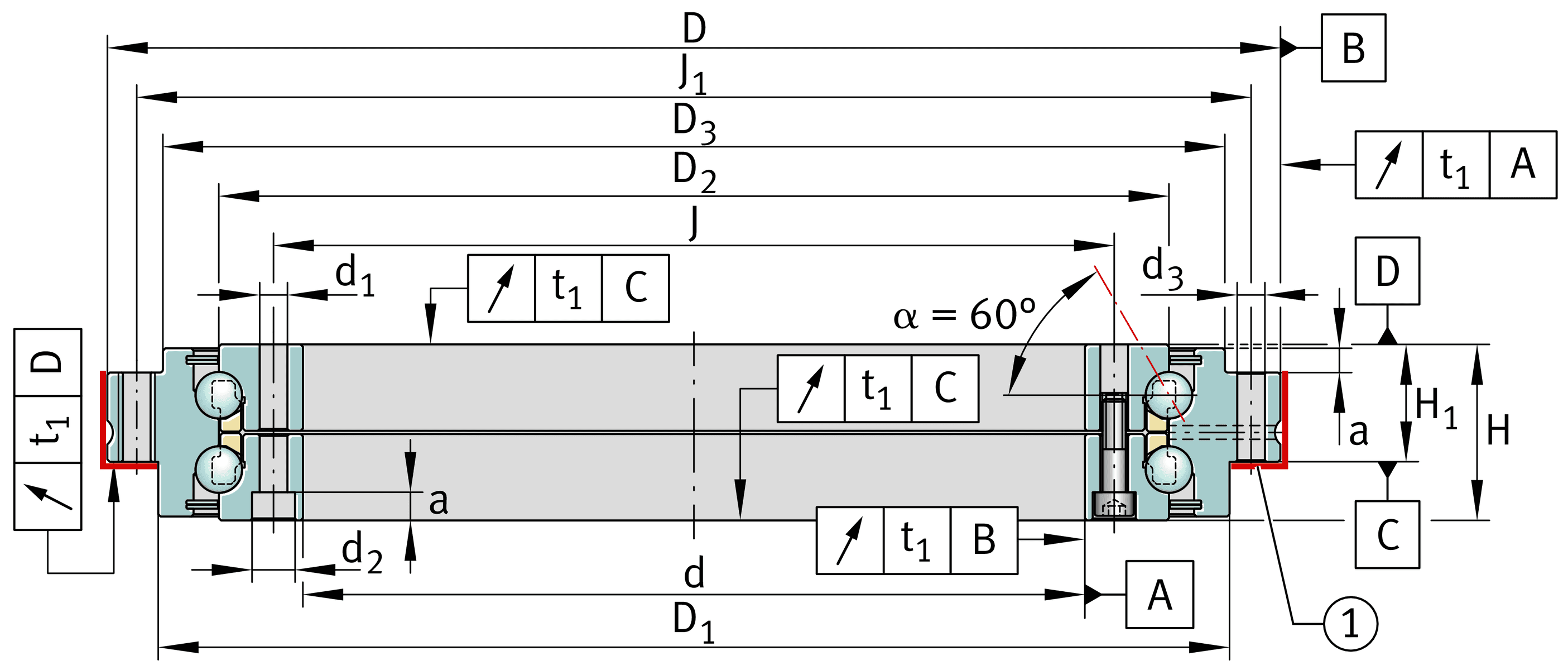 INA INA ZKLDF150 Axial angular contact bearing