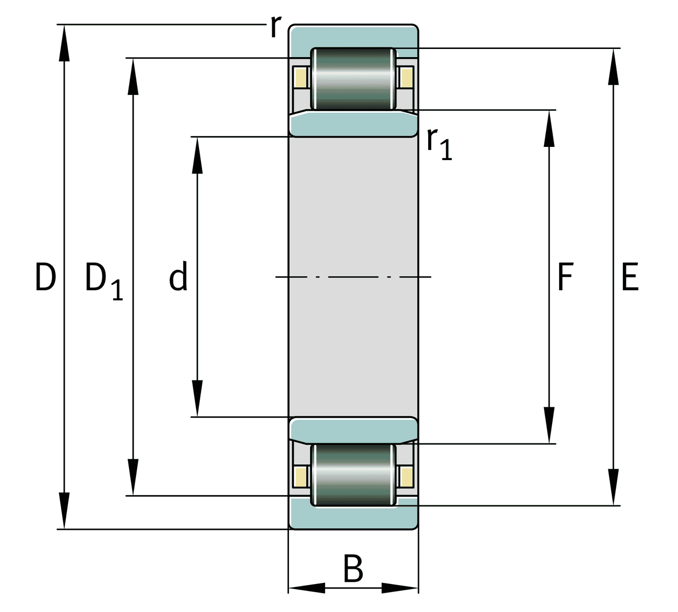 FAG FAG NU2252-E-TB-M1 Cylindrical roller bearing