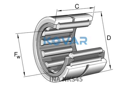 INA INA NKS45 Machined needle roller bearing