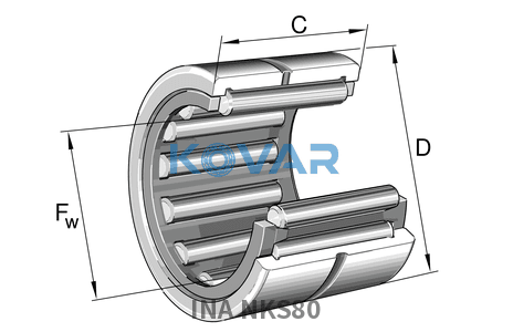 INA INA NKS80 Machined needle roller bearing