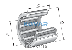 INA INA HK2010 Drawn cup roller bearing