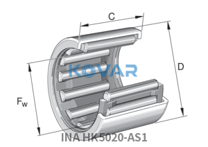 INA INA HK5020-AS1 Drawn cup roller bearing