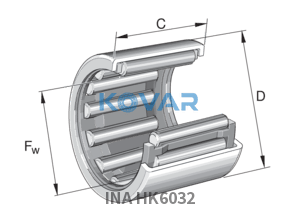 INA INA HK6032 Drawn cup roller bearing