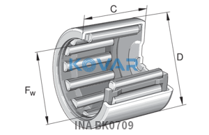 INA INA BK0709 Drawn cup roller bearing