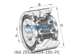 INA INA ZKLN1034-2RS-PE Axial angular contact bearing