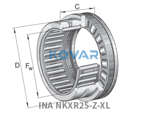 INA INA NKXR25-Z-XL Needle roller/axial c.r.b