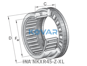 INA INA NKXR45-Z-XL Needle roller/axial c.r.b