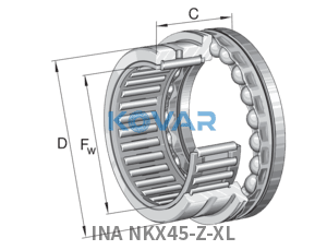 INA INA NKX45-Z-XL Needle roller/axial bearing