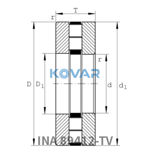 INA INA 89412-TV Axial cylindrical r.