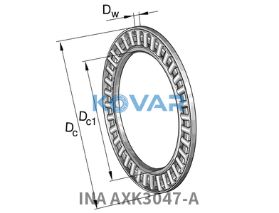 INA INA AXK3047-A Axial needle roller bearing