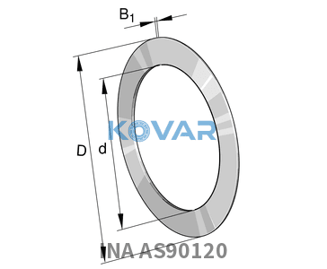 INA INA AS90120 Axial bearing washers