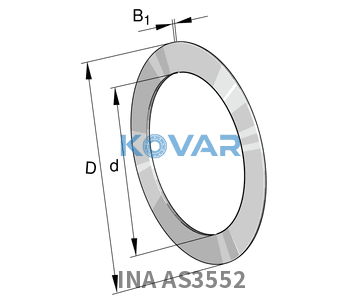 INA INA AS3552 Axial bearing washers