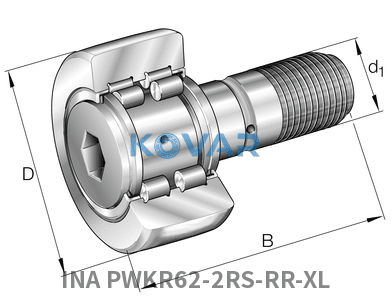 INA INA PWKR62-2RS-RR-XL Stud type track rollers
