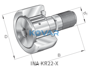 INA INA KR22-X Stud type track rollers