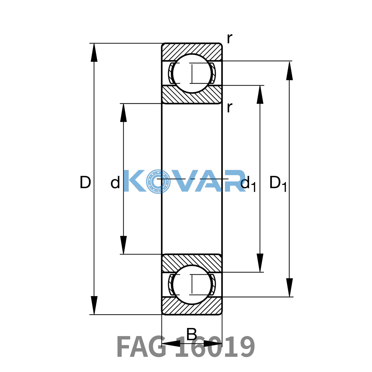 FAG FAG 16019 Deep groove ball bearings
