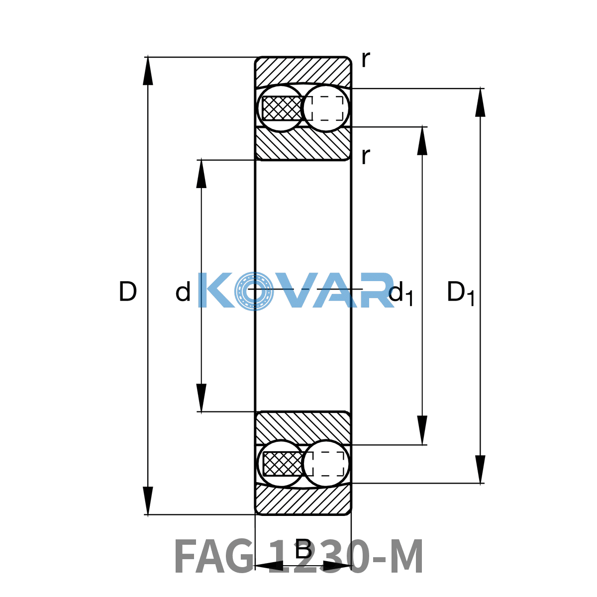 FAG FAG 1230-M Self-aligning ball bearing