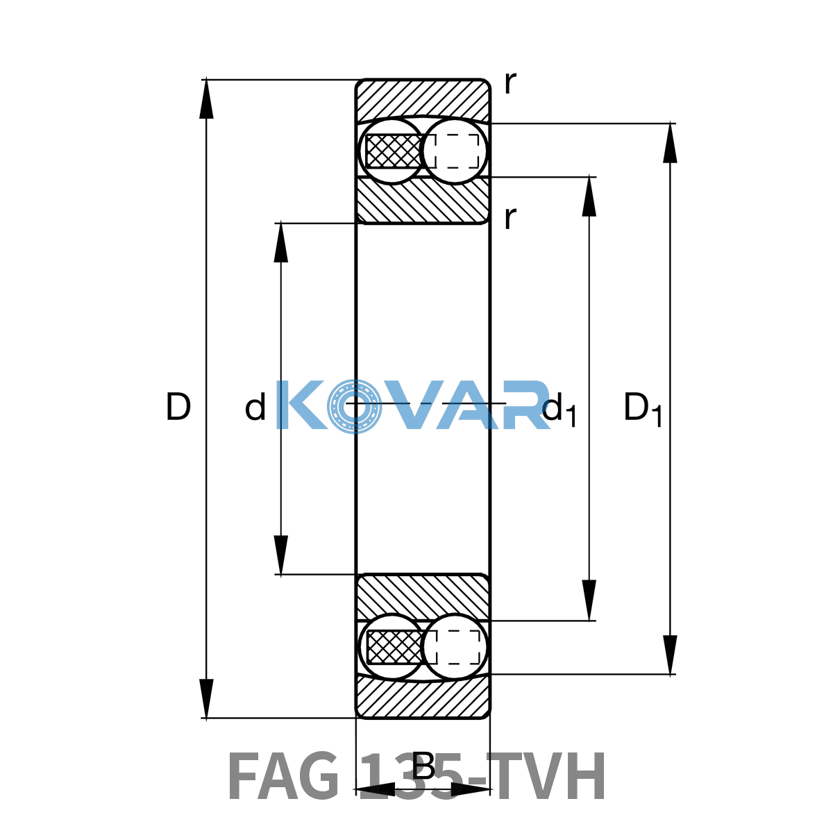 FAG FAG 135-TVH Self-aligning ball bearing