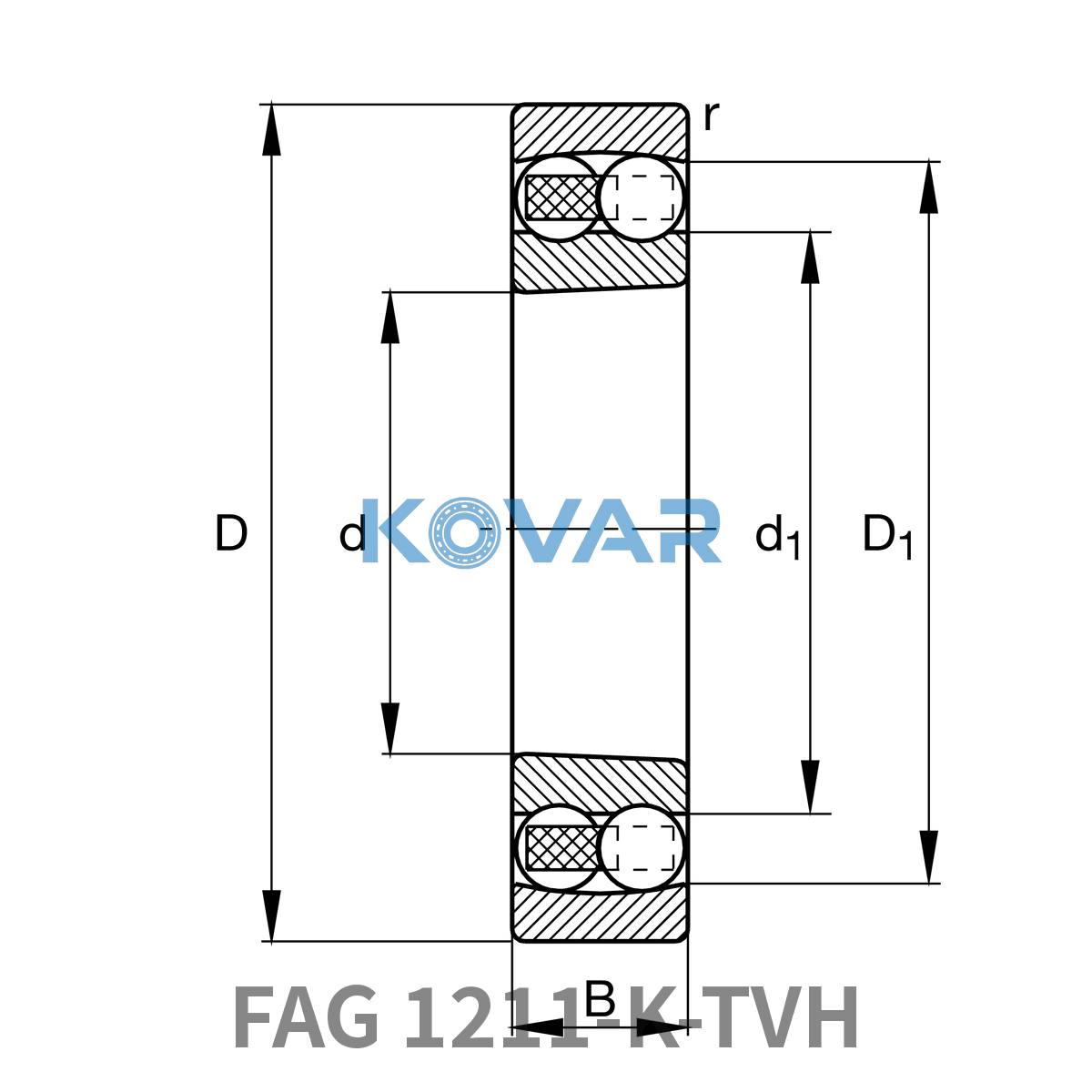 FAG FAG 1211-K-TVH Self-aligning ball bearing