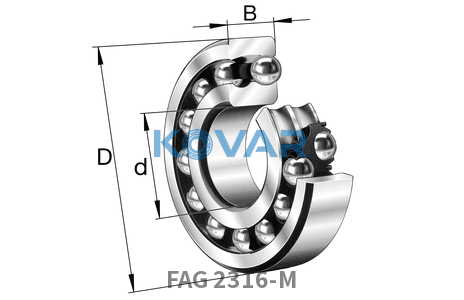 FAG FAG 2316-M Self-aligning ball bearing