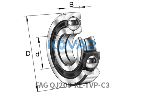 FAG FAG QJ209-XL-TVP-C3 Four point contact bearing