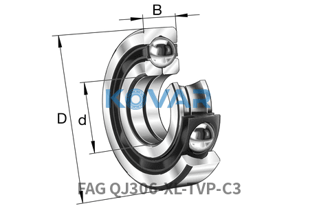 FAG FAG QJ306-XL-TVP-C3 Four point contact bearing