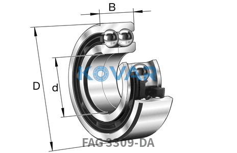 FAG FAG 3309-DA Angular contact ball bearing