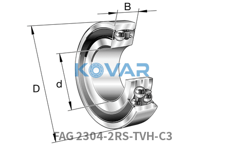 FAG FAG 2304-2RS-TVH-C3 Self-aligning ball bearing