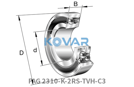 FAG FAG 2310-K-2RS-TVH-C3 Self-aligning ball bearing