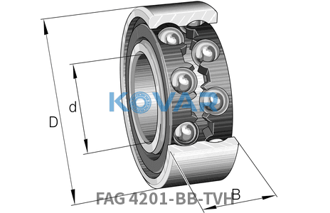 FAG FAG 4201-BB-TVH Deep groove ball bearings