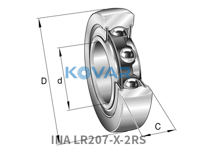 INA INA LR207-X-2RS Track rollers