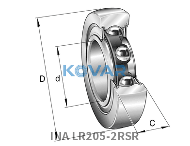 INA INA LR205-2RSR Track rollers