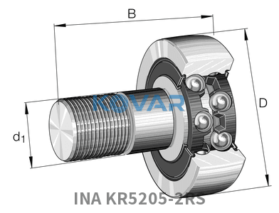 INA INA KR5205-2RS Stud type track rollers