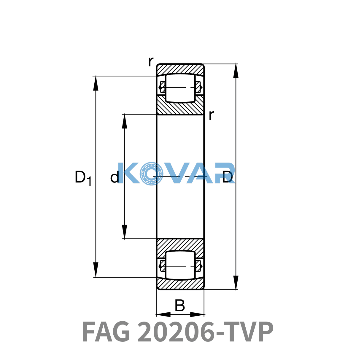FAG FAG 20206-TVP Barrel roller bearings