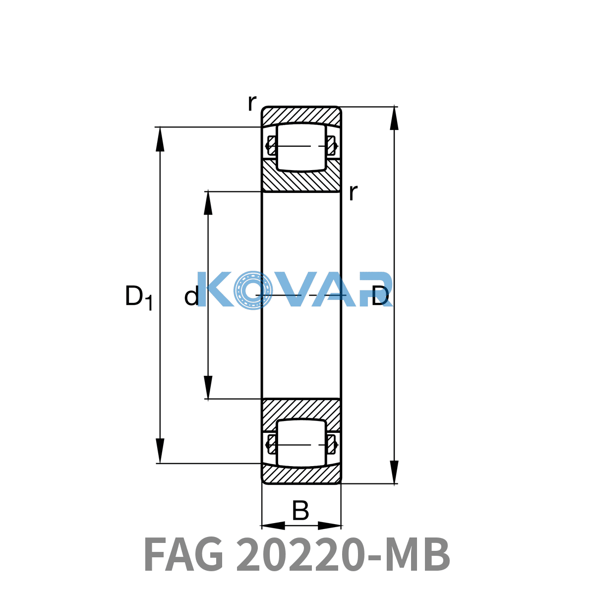 FAG FAG 20220-MB Barrel roller bearings