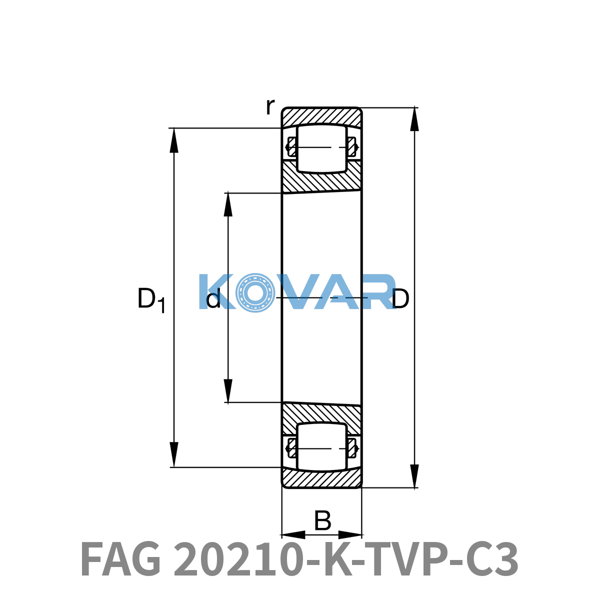 FAG FAG 20210-K-TVP-C3 Barrel roller bearings