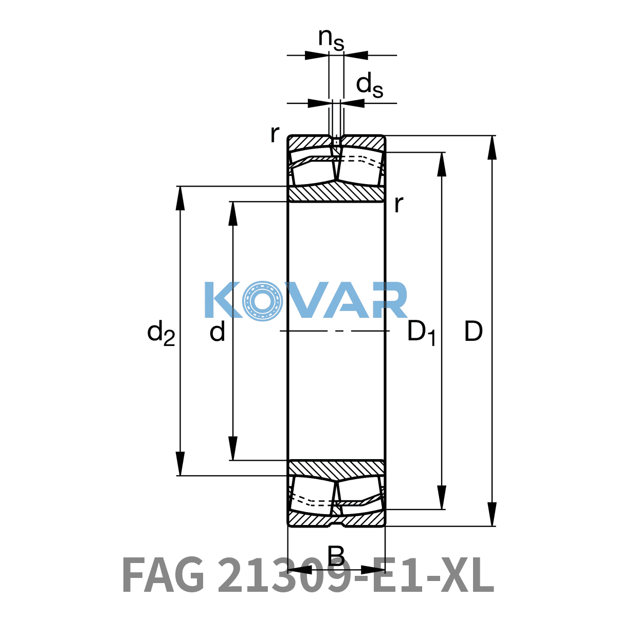 FAG FAG 21309-E1-XL Spherical roller bearings