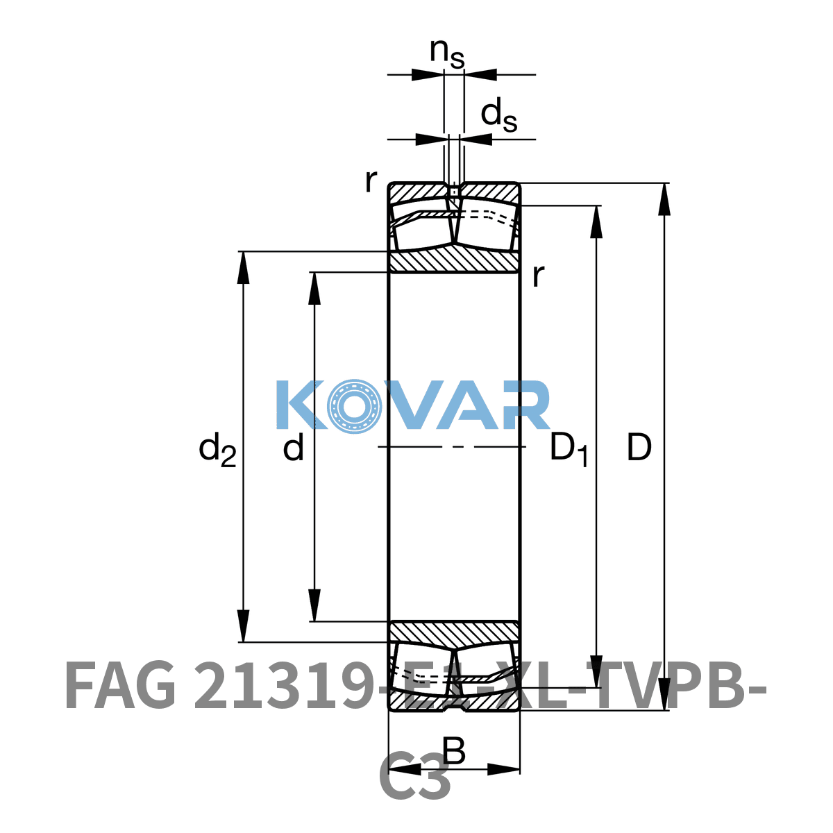 FAG FAG 21319-E1-XL-TVPB-C3 Spherical roller bearings