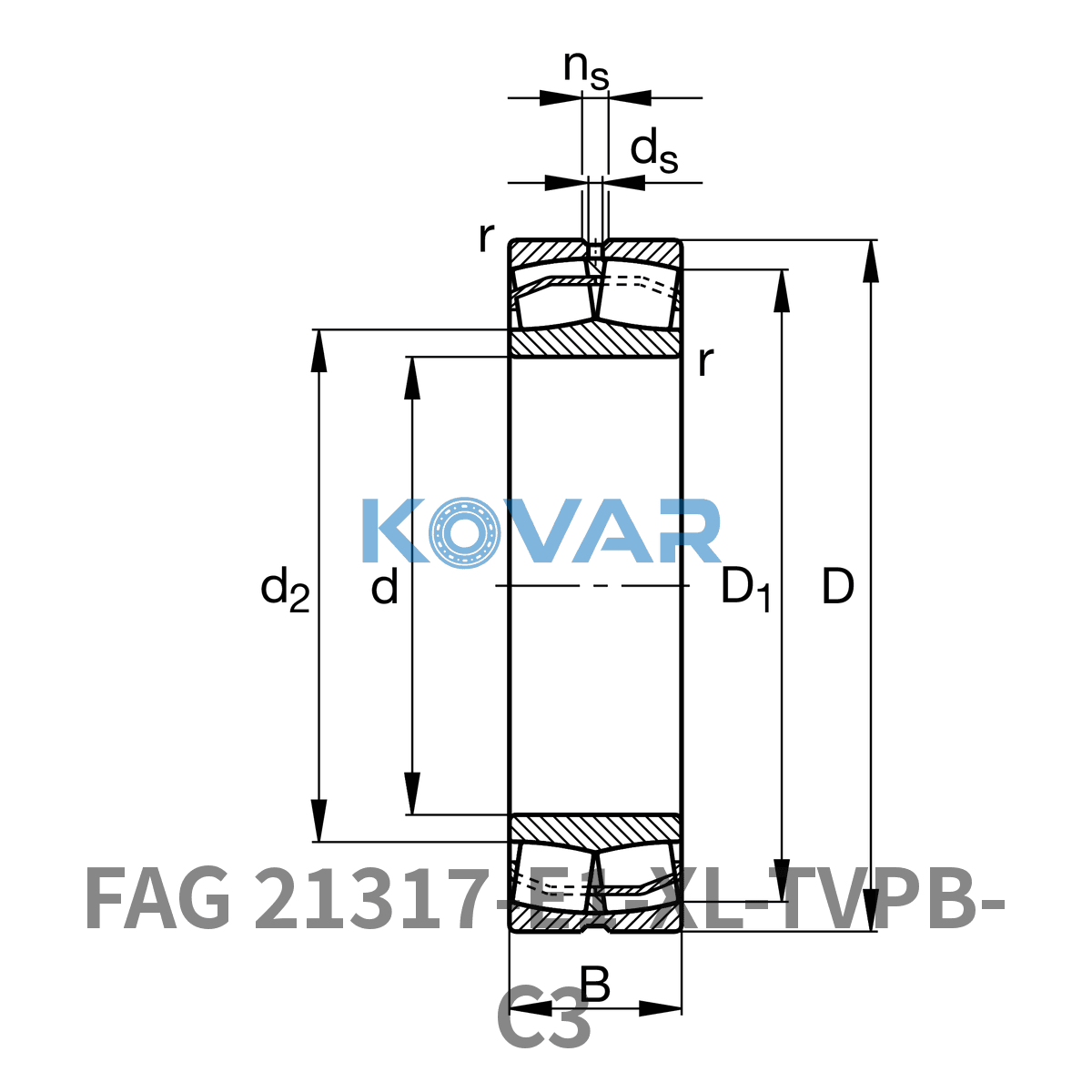 FAG FAG 21317-E1-XL-TVPB-C3 Spherical roller bearings
