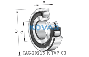FAG FAG 20215-K-TVP-C3 Barrel roller bearings