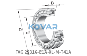 FAG FAG 22316-E1A-XL-M-T41A Spherical roller bearings