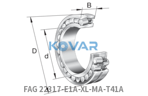 FAG FAG 22317-E1A-XL-MA-T41A Spherical roller bearings
