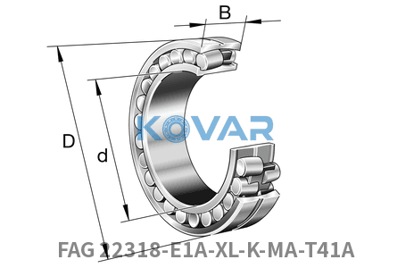 FAG FAG 22318-E1A-XL-K-MA-T41A Spherical roller bearings