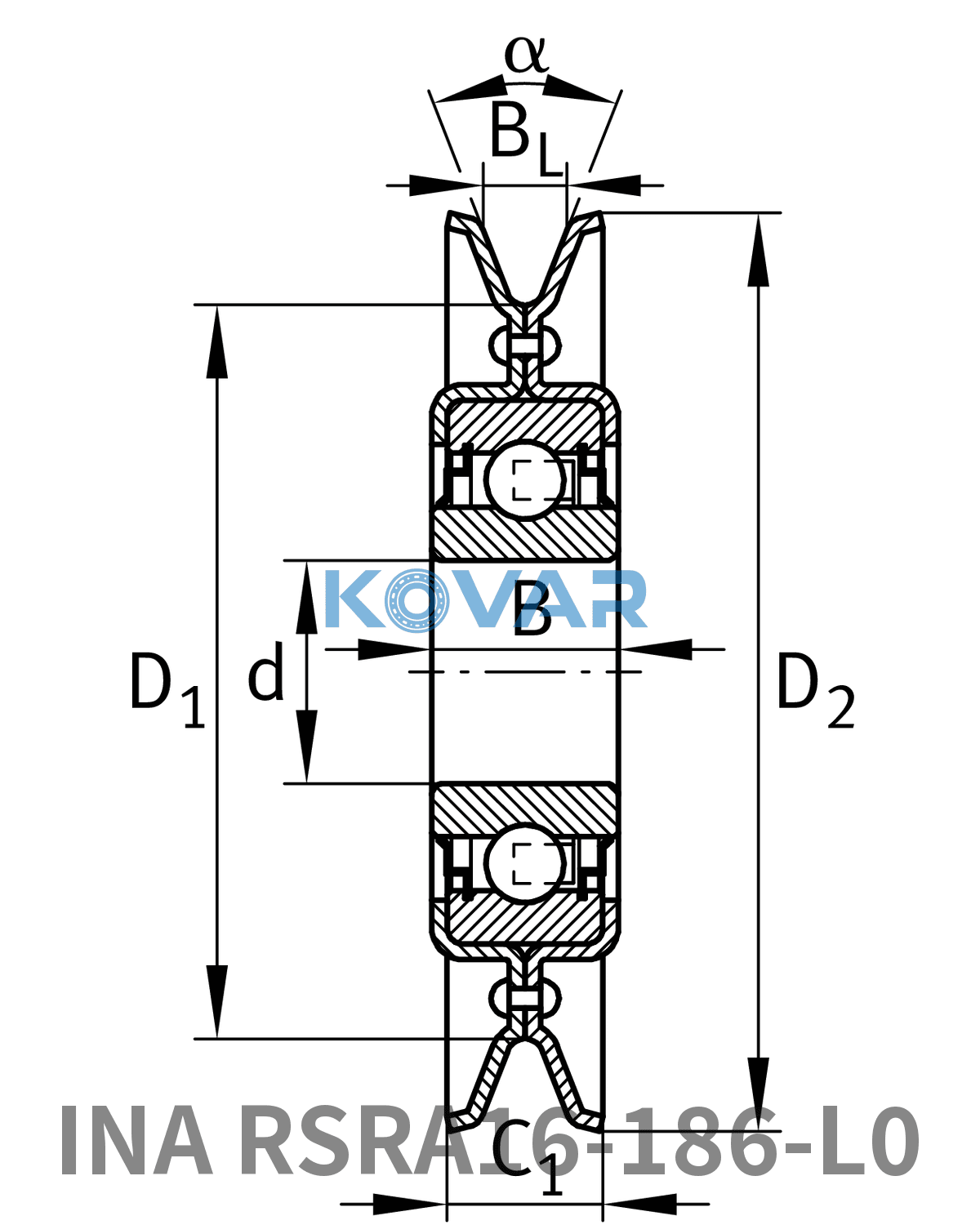 INA INA RSRA16-186-L0 Belt tension pulleys