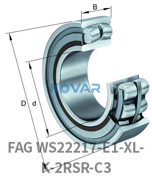 FAG FAG WS22217-E1-XL-K-2RSR-C3 Spherical roller bearings