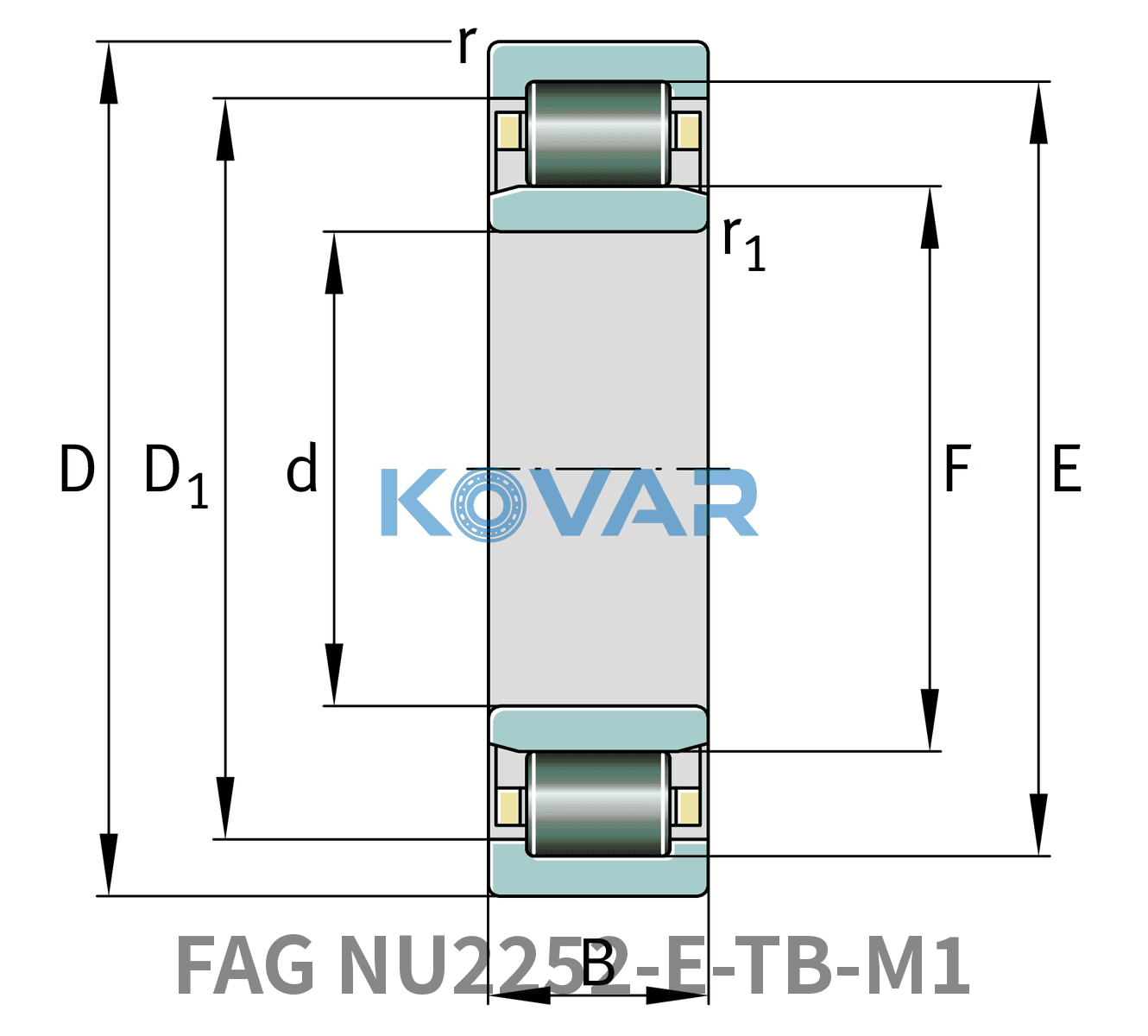 FAG FAG NU2252-E-TB-M1 Cylindrical roller bearing