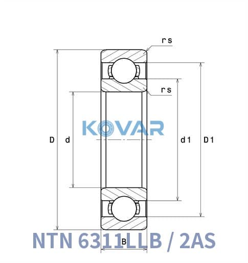 NTN 6311LLB/2AS NTN 6311LLB/2AS Deep Groove Ball Bearing