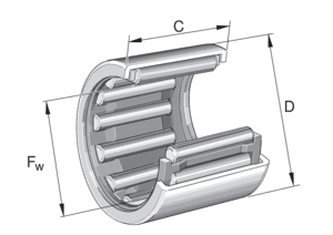 INA INA HK2516B Drawn Cup Needle Roller Bearings with Open Ends