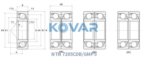 NTN 7205CDB/GMP5 NTN 7205CDB/GMP5 Angular Contact Ball Bearing
